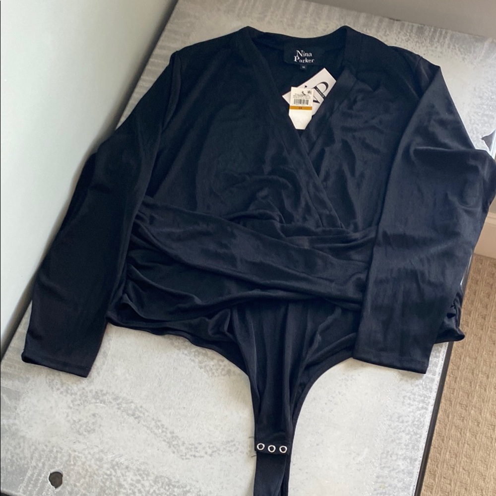 Parker Black Long Sleeve Bodysuit